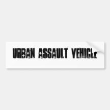 Urban assault vehicle bumper stickers