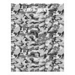 Urban Camouflage - Black & Grey Custom Letterhead