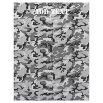 Urban Camouflage - Black & Grey Custom Letterhead