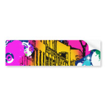urban city graffiti paint splatter design colourfu bumper stickers