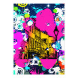 urban city graffiti paint splatter design colourfu custom invitation