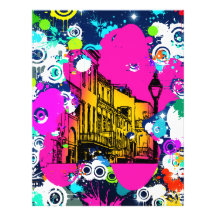 urban city graffiti paint splatter design colourfu letterhead design