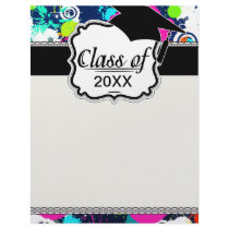urban city graffiti paint splatter graduation letterhead template