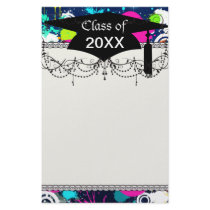 urban city graffiti paint splatter graduation custom stationery
