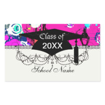 urban city graffiti paint splatter graduation rectangle sticker