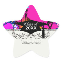 urban city graffiti paint splatter graduation stickers