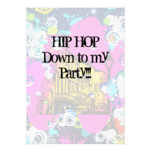 urban city graffiti paint splatter hip hop party custom invite