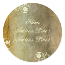 Urban Decan Gold Address Labels Sticker