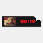 Urban Decay with Red Motorcycle Bumper Stickers