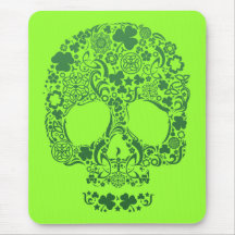 Urban & Hip St Patrick's Day Skull Mouse Pads