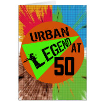 Urban Legend 50th Birthday Party Invitations Card