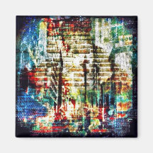 Urban Silhouette Refrigerator Magnet
