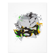 urban skateboard graffiti custom invitations