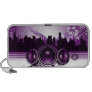 Urban Skyline and Speakers