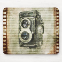 urban Vintage Grunge Retro Camera film Mousepad