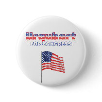 Urquhart for Congress Patriotic American Flag Pin
