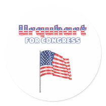 Urquhart for Congress Patriotic American Flag Sticker