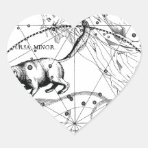 Ursa Minor Heart Sticker