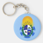 Uruguay coat of Arms glow image Keychains