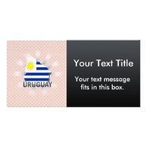 Uruguay Flag Map 2.0 Customized Photo Card