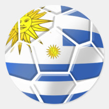 Uruguay La Celeste Uruguayan soccer fans gifts Round Sticker