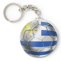 Uruguay soccer ball futbol flag Charruas gifts Key Chain