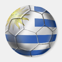 Uruguay soccer ball futbol flag Charruas gifts Magnet