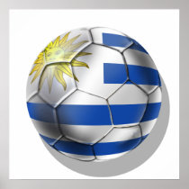 Uruguay soccer ball futbol flag Charruas gifts Posters