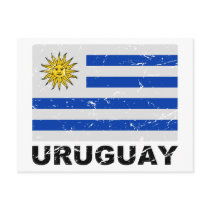 Uruguay Vintage Flag Post Card