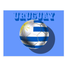 Uruguayan flag of Uruguay logo futbol soccer love Postcards