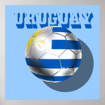 Uruguayan flag of Uruguay logo futbol soccer love Print