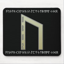 Uruz Rune gold mousepads
