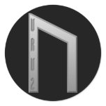 Uruz Rune grey stickers