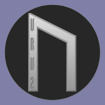 Uruz Rune grey stickers