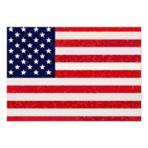 US - American Flag Invitation