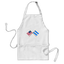 US and Argentina Crossed Flags Apron