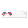 US and Armenia Crossed Flags Bumper Sticker