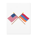 US and Armenia Crossed Flags