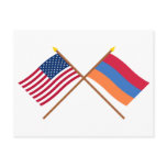 US and Armenia Crossed Flags