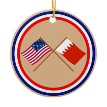 US and Bahrain Crossed Flags