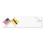 US and Brunei Crossed Flags Bumper Sticker