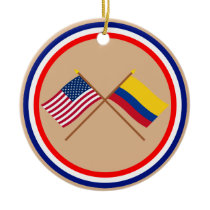 US and Colombia Crossed Flags