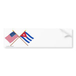 US and Cuba Crossed Flags