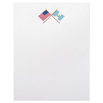 US and Guatemala Crossed Flags