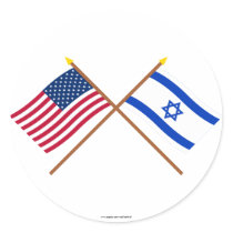 US and Israel Crossed Flags