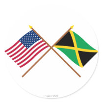 US and Jamaica Crossed Flags