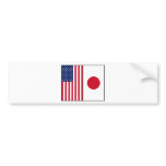 US and Japan Flags bumper stickers