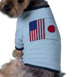 US and Japan Flags pet clothing