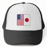 US and Japan Flags hats