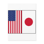 US and Japan Flags postcards
